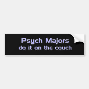 Coche Psych Majors a Do él en la pegatina para el