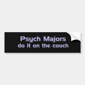 Coche Psych Majors a Do él en la pegatina para el