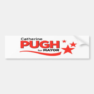 Coche Pugh para el alcalde pegatina para el parachoques