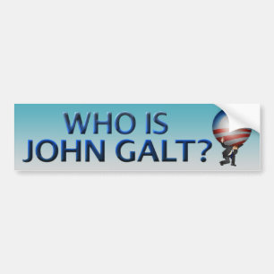 Coche ¿Quién es Juan Galt? Pegatina para el parachoque