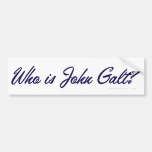 Coche ¿Quién es Juan Galt? Pegatina para el parachoque