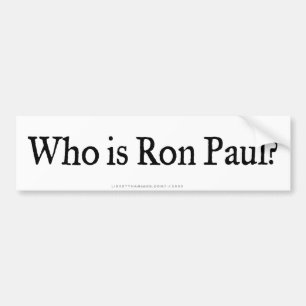 Coche Quién es pegatina para el parachoques de Ron Paul