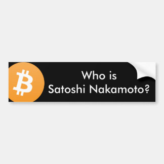 Coche ¿Quién es Satoshi Nakamoto? Pegatina para el