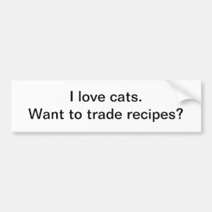 Coche Recetas comerciales del gato - pegatina para el