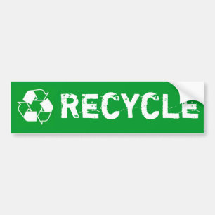 Coche Recicle a la pegatina para el parachoques