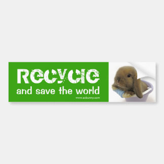 Coche Recicle y ahorre el mundo - pegatina para el