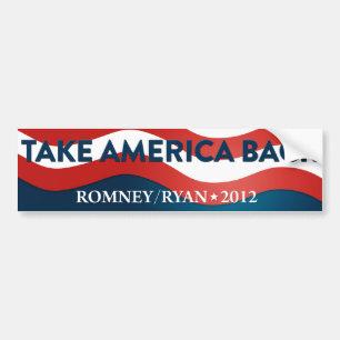 Coche Retire América Romney/la pegatina para el