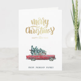 Coche Retro, Navidad de Pino  