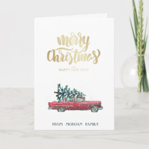 Coche Retro, Navidad de Pino  