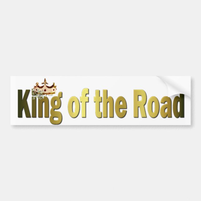 Coche Rey de la pegatina para el parachoques del camino (Frente)