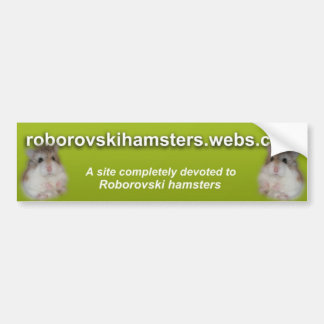 Coche Roborovskihamsters - pegatina para el parachoques