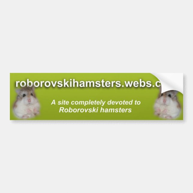 Coche Roborovskihamsters - pegatina para el parachoques (Frente)