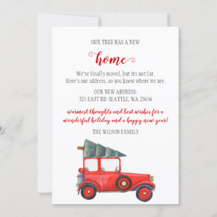 Coche rojo de árbol de Navidad que hemos movido ta