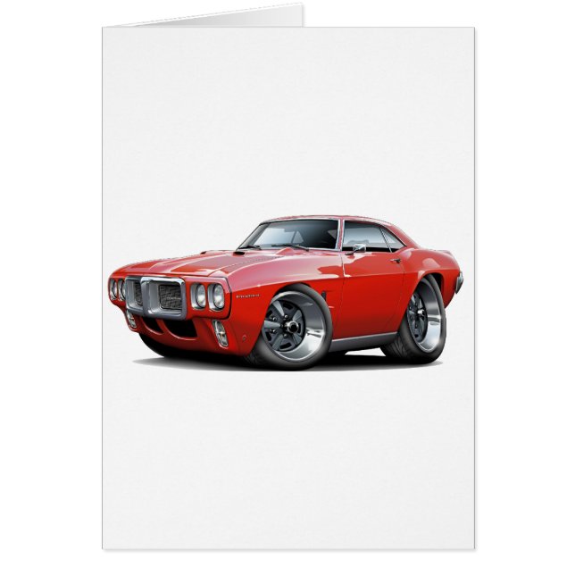 Coche rojo Firebird 1969 (Frente)