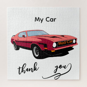 Coche Rojo Grande – Mi Rompecabezas de Diseño de C