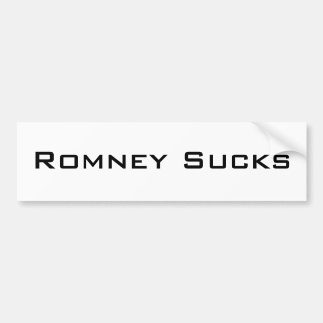 Coche Romney chupa a la pegatina para el parachoques (Frente)
