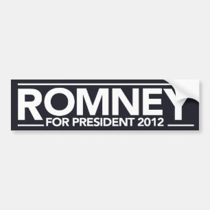 Coche Romney para el presidente pegatina para el