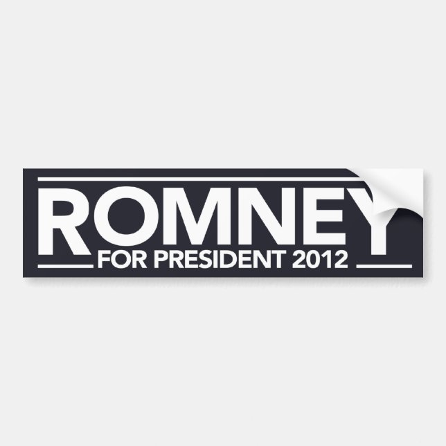 Coche Romney para el presidente pegatina para el (Frente)