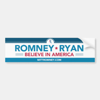 Coche Romney Ryan cree EN la pegatina para el