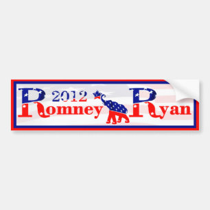 Coche Romney y pegatina para el parachoques 2012 de Ryan
