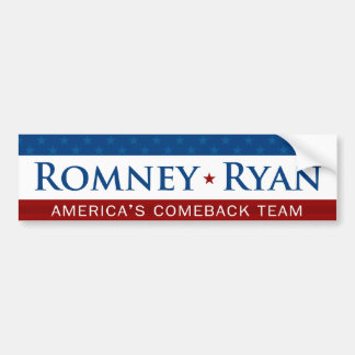 Coche Romney y pegatina para el parachoques del equipo