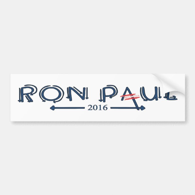 Coche Ron Paul 2016 - Pegatina para el parachoques (Frente)