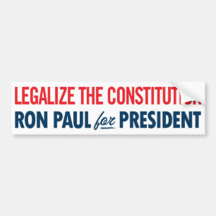 Coche Ron Paul legaliza a la pegatina para el