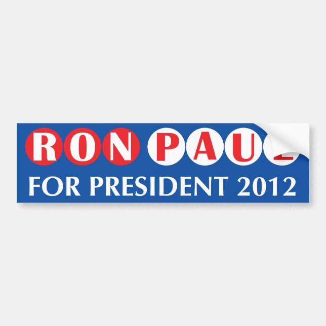 Coche Ron Paul para el presidente pegatina para el (Frente)