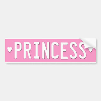 Coche Rosa de la placa de la princesa pegatina para el