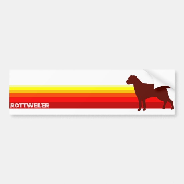 Coche Rottweiler con la pegatina para el parachoques de (Frente)