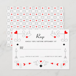 Coche RSVP de casamiento y boda de diamantes de Ve