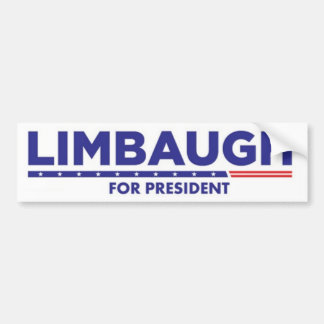 Coche Rush Limbaugh para el presidente pegatina para el