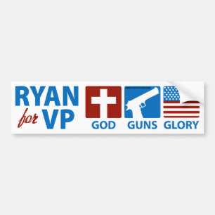 Coche Ryan para dios de VP dispara contra a la pegatina