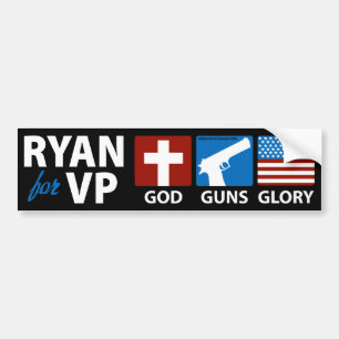 Coche Ryan para dios de VP dispara contra a la pegatina