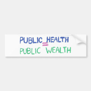 Coche Salud pública = pegatina para el parachoques