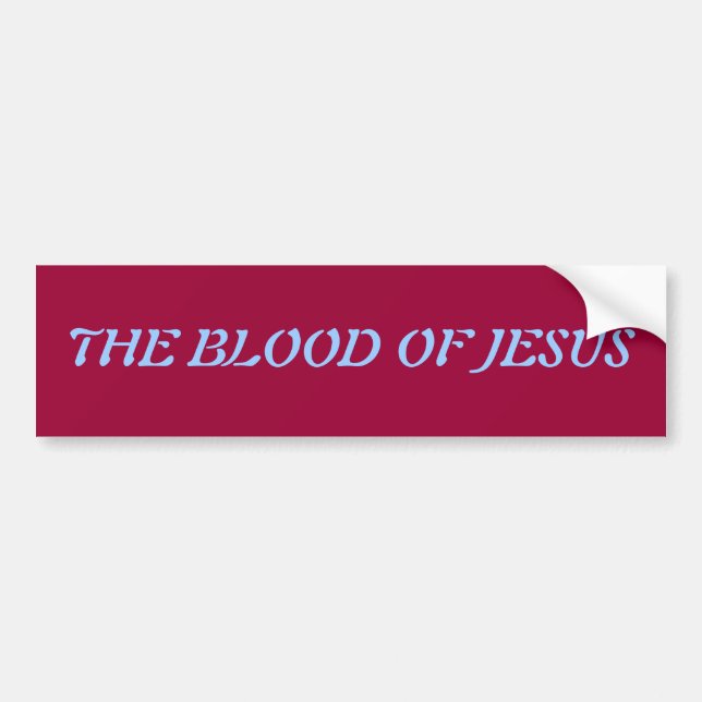 Coche Sangre de la pegatina para el parachoques de Jesús (Frente)