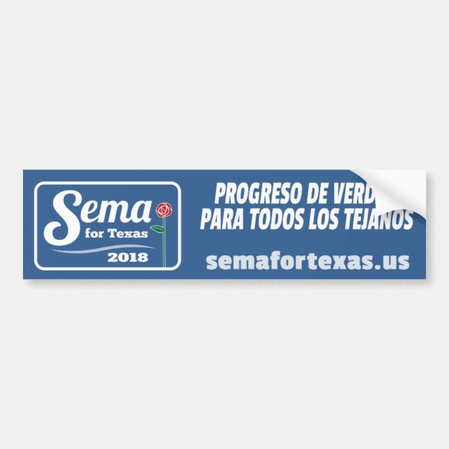 Coche Sema para la pegatina para el parachoques 2018 de (Frente)
