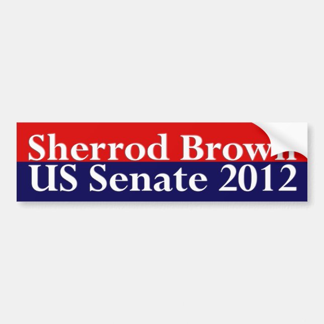 Coche Sherrod Brown para la pegatina para el parachoques (Frente)