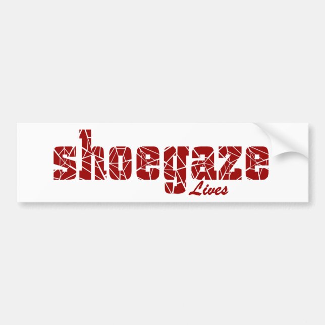 Coche Shoegaze vive pegatina para el parachoques (Frente)