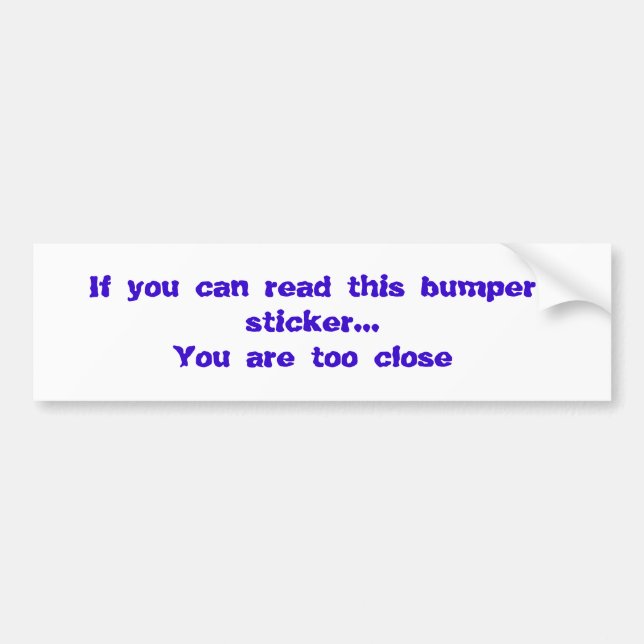 Coche Si usted puede leer a esta pegatina para el (Frente)