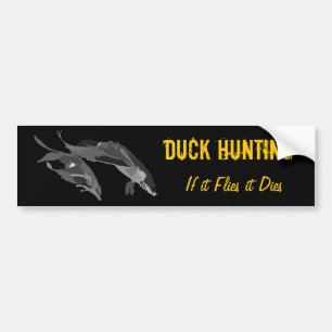 Coche Si vuela muere - Duck a la pegatina para el