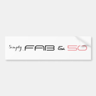 Coche Simplemente FABULOSO y 50 - pegatina para el