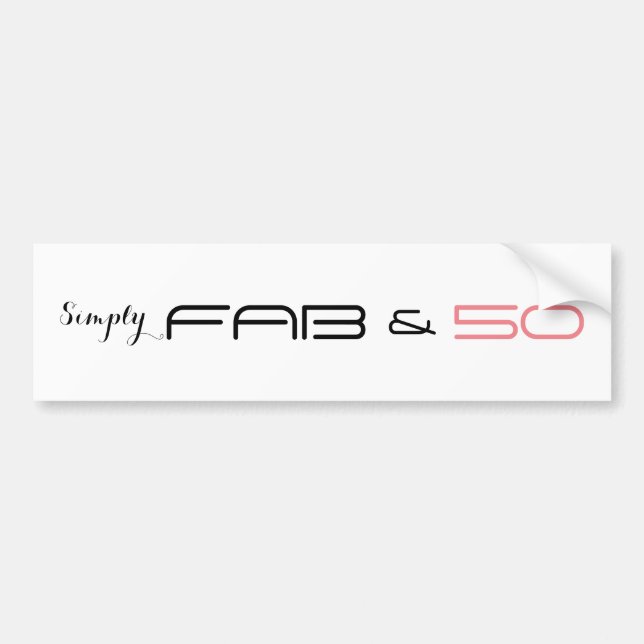 Coche Simplemente FABULOSO y 50 - pegatina para el (Frente)