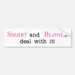 Coche Smart y Blonde - pegatina para el parachoques