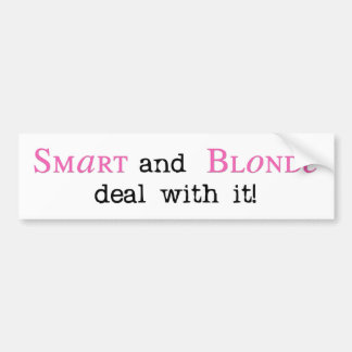 Coche Smart y Blonde - pegatina para el parachoques