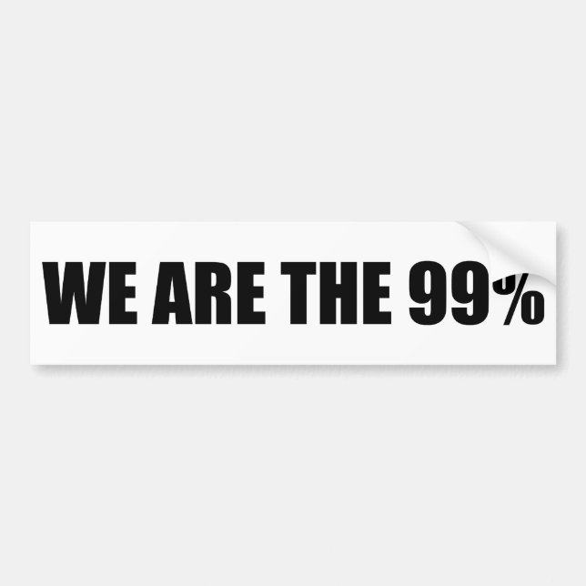 Coche Somos la pegatina para el parachoques del 99% (Frente)