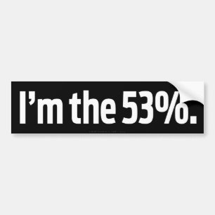 Coche Soy la pegatina para el parachoques del 53%