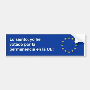 Coche "Soy pegatina para el parachoques de la UE triste"