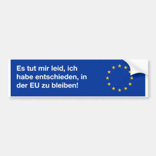 Coche "Soy pegatina para el parachoques de la UE triste"