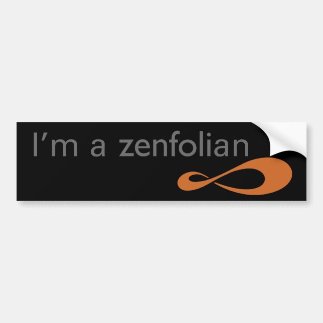Coche Soy pegatina para el parachoques de Zenfolian (Frente)